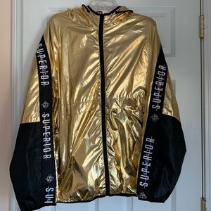 (MEN’S) Metallic Stylish Jacket with a Hood